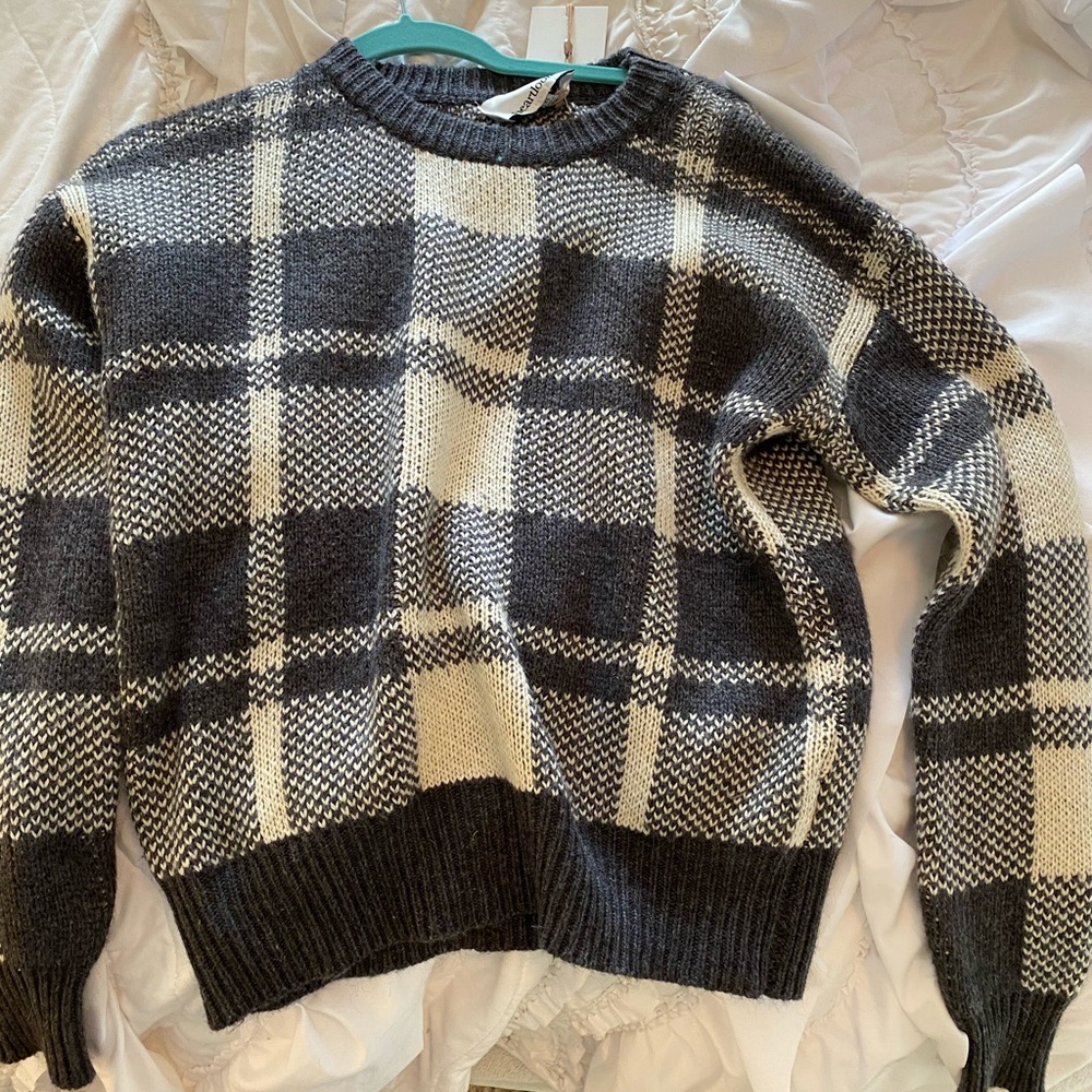 HEARTLOOM PLAID SWEATER NWT XS